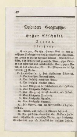 Besondere Geographie
