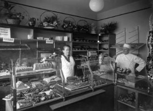 Bäckerei : Blick in den Verkaufsraum einer Konditorei