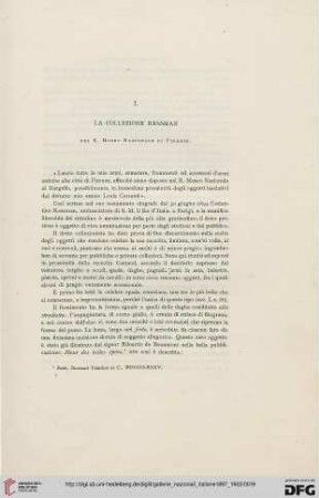 5.1896/1902: La Collezione Ressman nel R. Museo Nazionale di Firenze