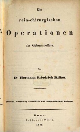 Operationslehre für Geburtshelfer : in zwei Theilen. 2