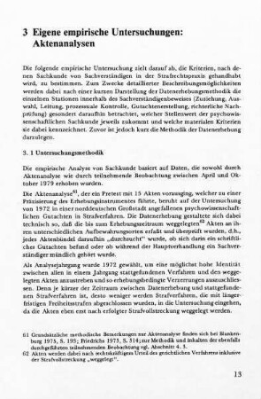 13-70, 3. Eigene empirische Untersuchungen: Aktenanalysen