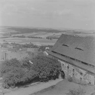 Stolpen : Stolpen. Burg Stolpen. Blick von der Burg ins Umland