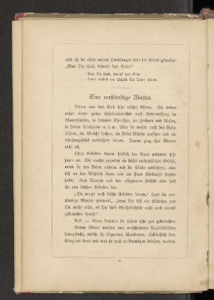 Eine verständige Mutter.