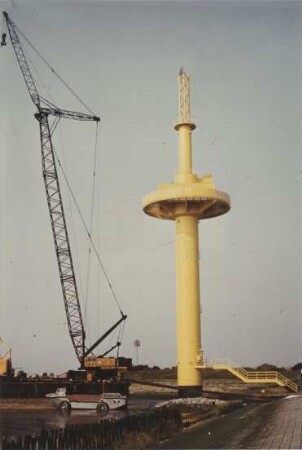 Aufbau der Radarstation "Tettens"/Unterweser