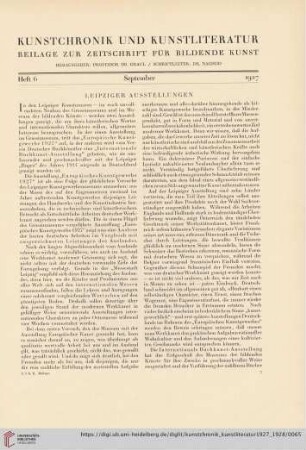 Heft 6 (September 1927)