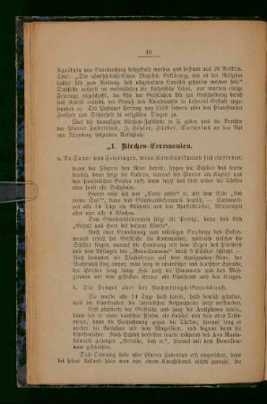 1. Kirchen-Ceremonien.