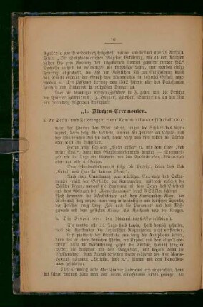1. Kirchen-Ceremonien.