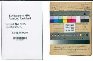 Entnazifizierung Wilhelm Lang , geb. 30.05.1900 (Steiger)
