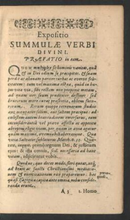 Expositio Summulae Verbi Divini.