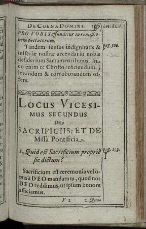 Locus Vicesimus Secundus [ - ] Locus Vicesimus Quartus.