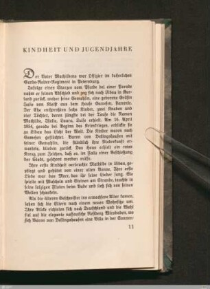 Kindheit und Jugendjahre