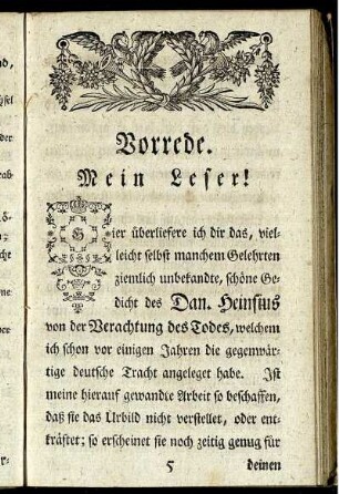 Vorrede. Mein Leser!