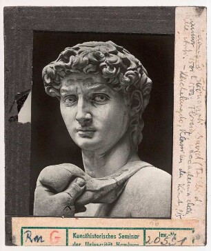 Michelangelo: David. Detail Kopf. Florenz, Akademie