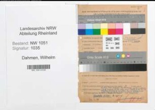 Entnazifizierung Wilhelm Dahmen , geb. 01.02.1912 (Anwaltsgehilfe)