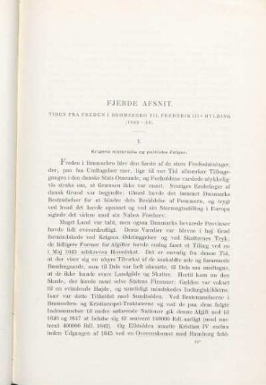 I. Krigens materielle og politiske Følger.