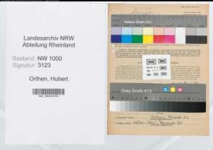 Entnazifizierung Hubert Orthen, geb. 05.12.1919 ()