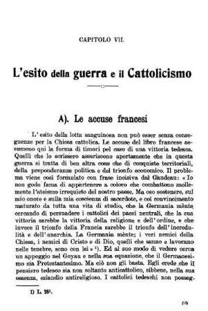 Capitolo VII. L'esito della guerra e il Cattolicismo
