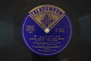 Wiegenlied : (Schlafe, schlafe, holder süßer Knabe); op. 98 Nr. 2 / Franz Schubert