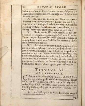 Titvlvs IV. De Camerariis.