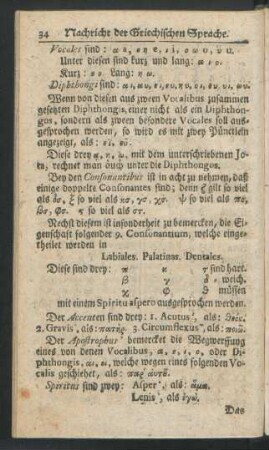 Nachricht von der Griechischen Sprache