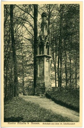 Nossen-Altzella. Betsäule im Klosterpark