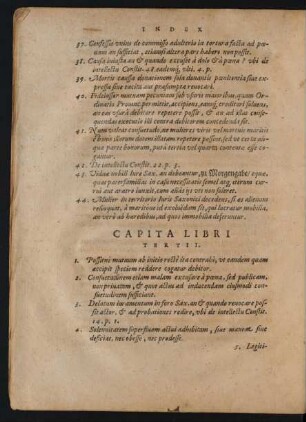 Capita Libri Tertii.