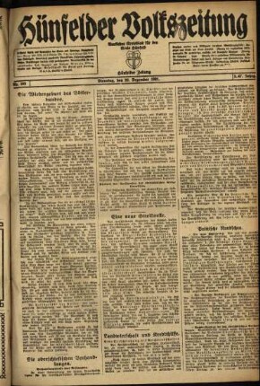 Ausgabe vom Dienstag, den 20. Dezember 1921.