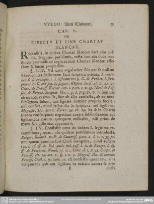 Cap. V. De Effectu Et Fine Chartae Blancae