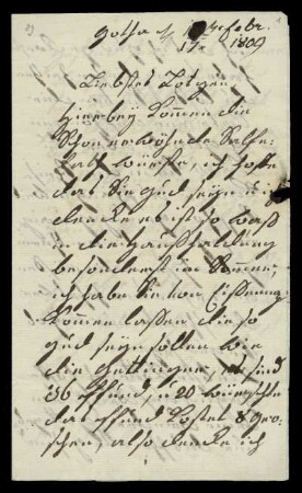 Brief von Henriette Philippine Zimmer an Charlotte Amalie Grimm