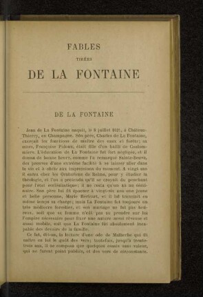 De la Fontaine