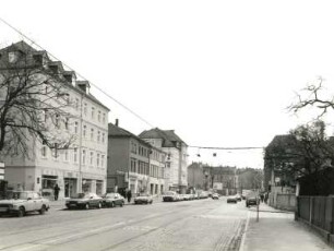 Dresden-Neustadt, Bischofsweg. Blick zur Königsbrücker Straße