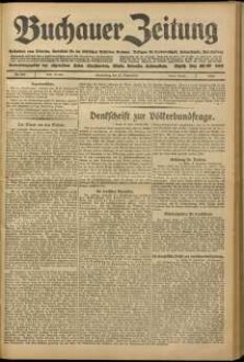 Buchauer Zeitung Volksblatt vom Federsee : Amtsblatt für die städt. Behörden Buchaus