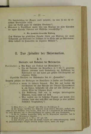 II. Das Zeitalter der Reformation