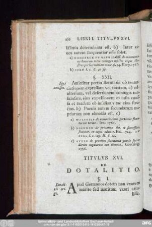 Titulus XVI. De Dotalitio.