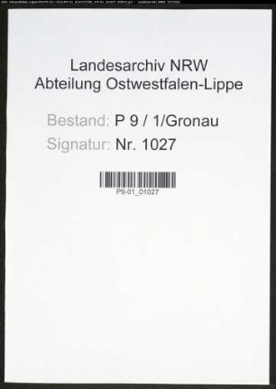 Heiratsregister Standesamt Gronau (Westf.)