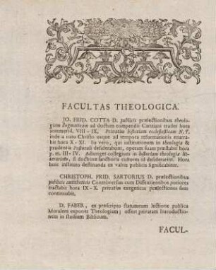 2v, Facultas Theologica