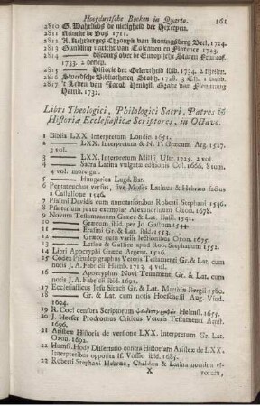 Libri Theologici, Philologici Sacri, Patres, Historiae Ecclesiasticae Scriptores, in Octavo