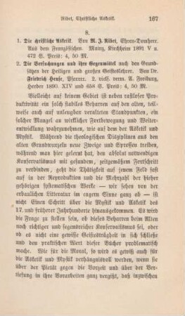 167-172 [Rezension] Ribet, M. J., Die christliche Asketik
