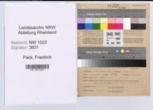 Entnazifizierung Friedrich Pack , geb. 26.11.1911 (Kaufmann)