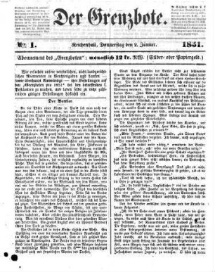 Der Grenzbote. 1851 = Jg. 11