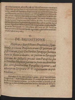 VI. De Definitione.