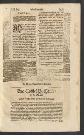 Vorrede ober die Epistel S. Pauli an die Galater.