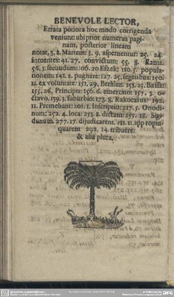 Benevole Lector, Errata potiora hoc modo corrigenda veniunt: ubi prior numerus paginam, posterior lineam