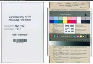 Entnazifizierung Hermann Hoff , geb. 13.11.1902 (Anstreicher)
