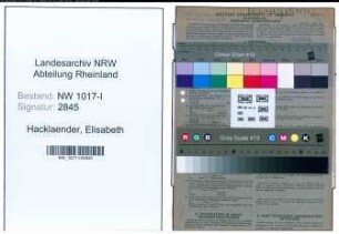 Entnazifizierung Elisabeth Hacklaender , geb. 04.07.1897 ()