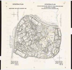 Zoologischer Garten mit Volkserholungspark am Fatihwald, Istanbul: Generalplan östlicher Teil 1:1000