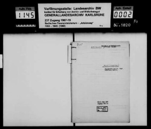 Strauß, Sara geborene Fulder in Gaislingen Käufer: Stadt Buchen Lagerbuch-Nr. 7087 Buchen