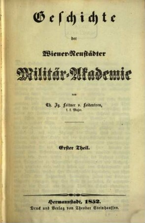 Geschichte der Wiener-Neustädter Militär-Akademie, 1