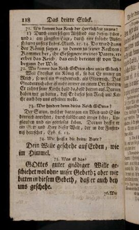 118-125, 25. Von der dritten und vierten Bitte (74-107)