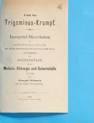 Ueber den Trigeminus-Krampf